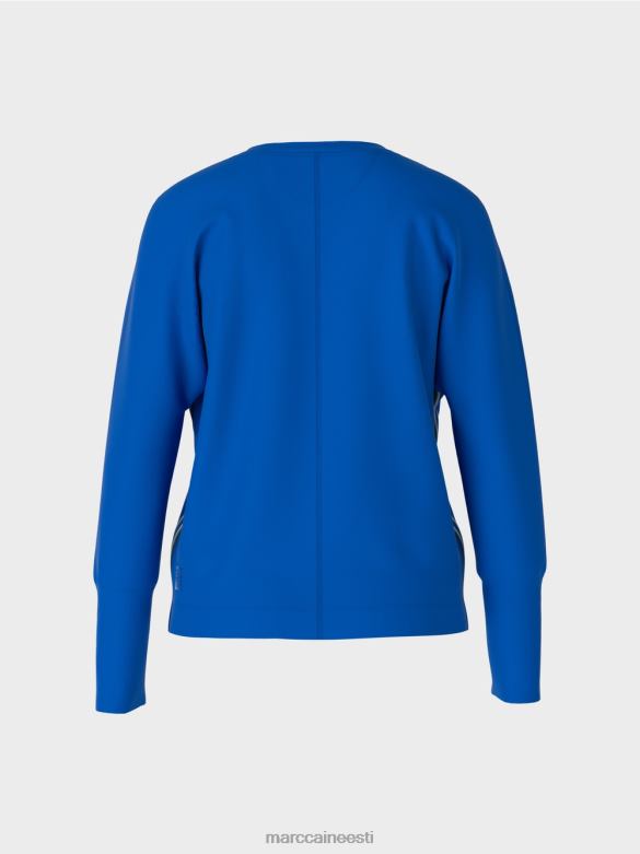 Marc Cain Riietus kimono kujuline t-särk J8DT1239 särav kuninglik sinine