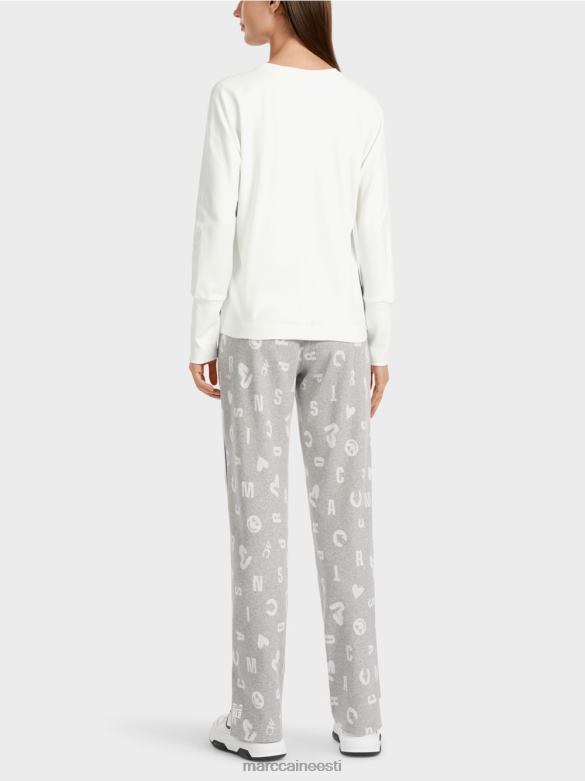 Marc Cain Riietus kimono kujuline t-särk J8DT1298 määrdunudvalge