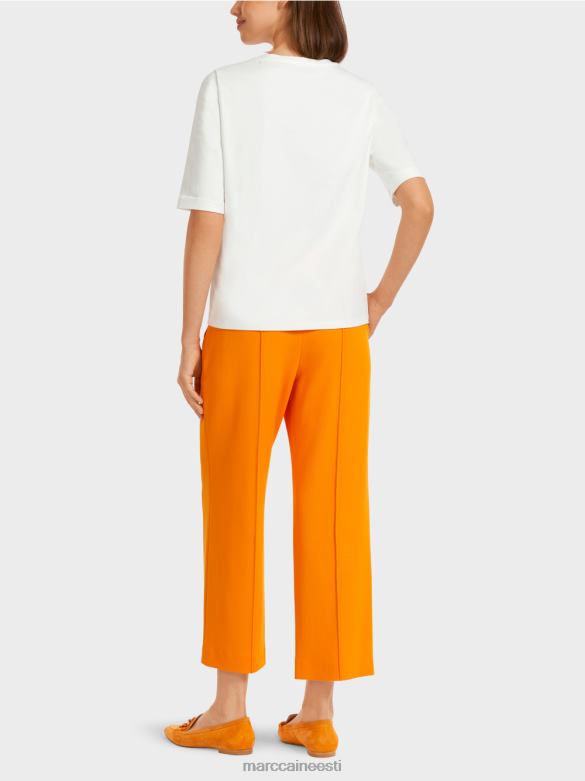 Marc Cain Riietus \"koos ümber mõtlema\" puuvillane t-särk J8DT1451 selge oranž