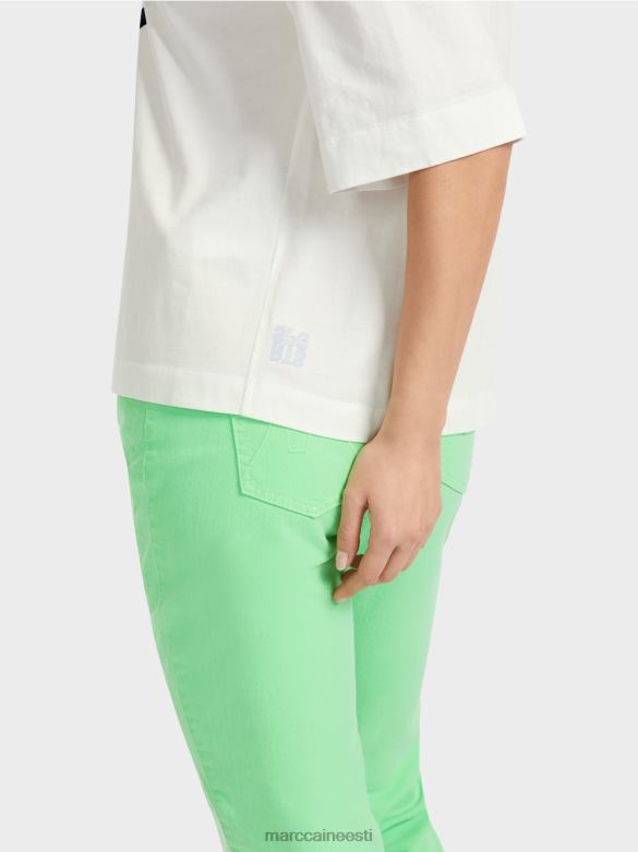 Marc Cain Riietus \"koos ümber mõtlema\" t-särk J8DT1294 määrdunudvalge