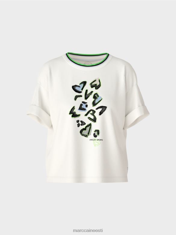 Marc Cain Riietus \"koos ümber mõtlema\" t-särk J8DT1294 määrdunudvalge