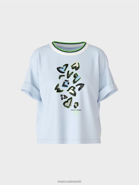 Marc Cain Riietus \"koos ümber mõtlema\" t-särk J8DT1295 pehme pulber sinine