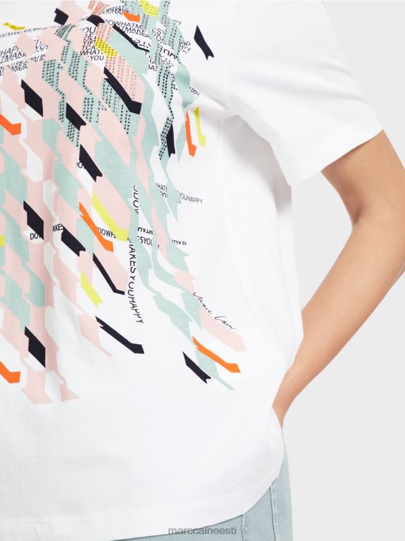 Marc Cain Riietus \"koos ümber mõtlema\" t-särk J8DT1321 valge