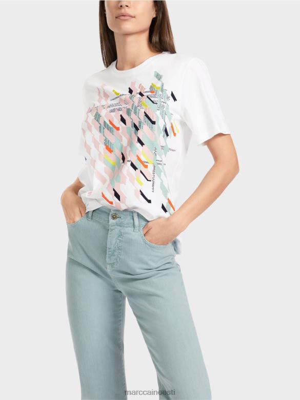 Marc Cain Riietus \"koos ümber mõtlema\" t-särk J8DT1321 valge