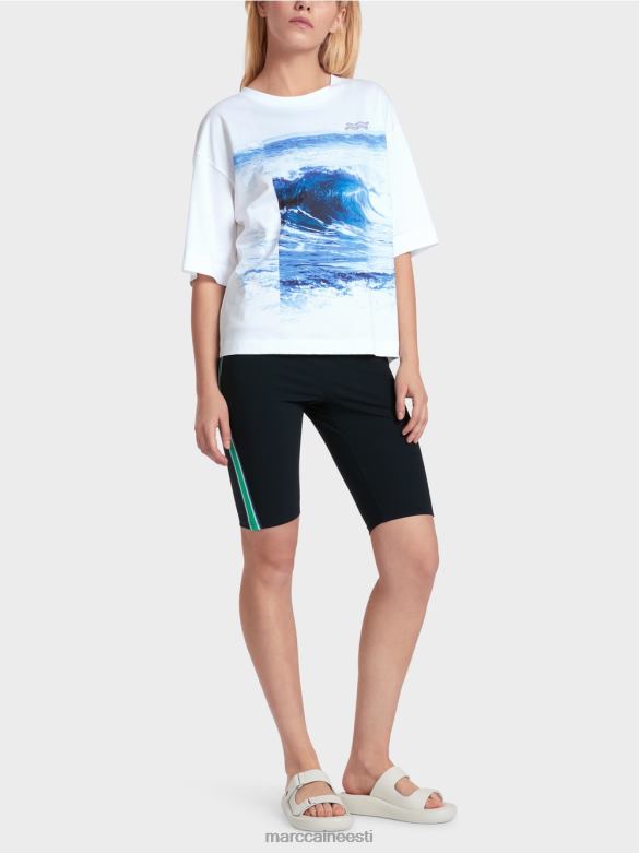 Marc Cain Riietus "koos ümber mõtlema" t-särk J8DT1365 valge