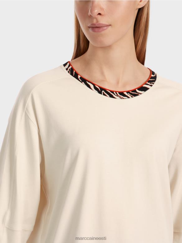 Marc Cain Riietus lai \"koos ümbermõtlemise\" särk J8DT1259 mandlipiim