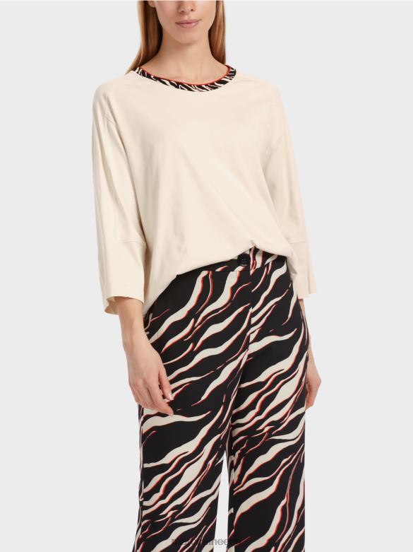 Marc Cain Riietus lai \"koos ümbermõtlemise\" särk J8DT1259 mandlipiim