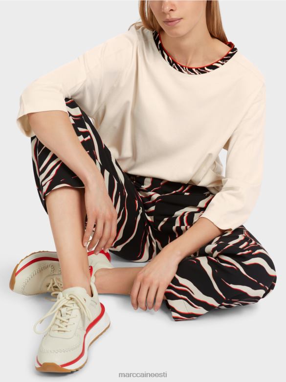 Marc Cain Riietus lai \"koos ümbermõtlemise\" särk J8DT1259 mandlipiim