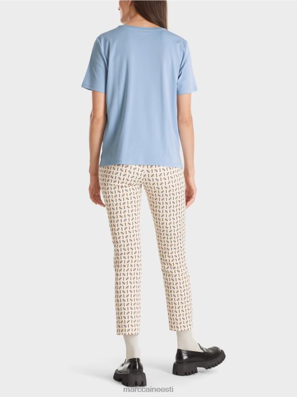 Marc Cain Riietus laia kaelusega t-särk J8DT1274 tume suvetaevas