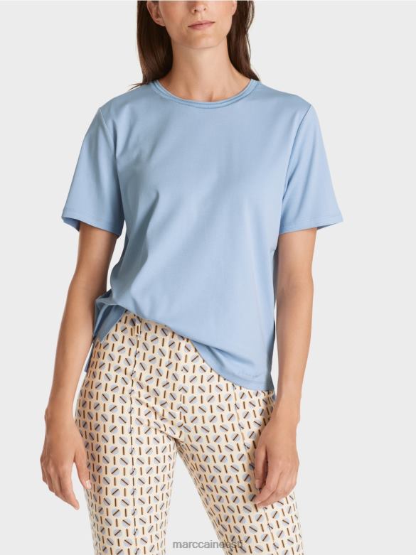 Marc Cain Riietus laia kaelusega t-särk J8DT1274 tume suvetaevas