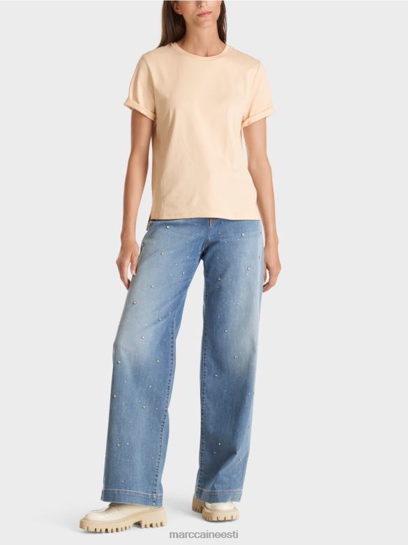 Marc Cain Riietus laia kaelusega t-särk J8DT1275 tume kreem