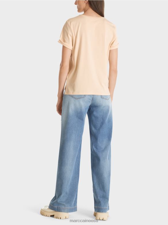 Marc Cain Riietus laia kaelusega t-särk J8DT1275 tume kreem