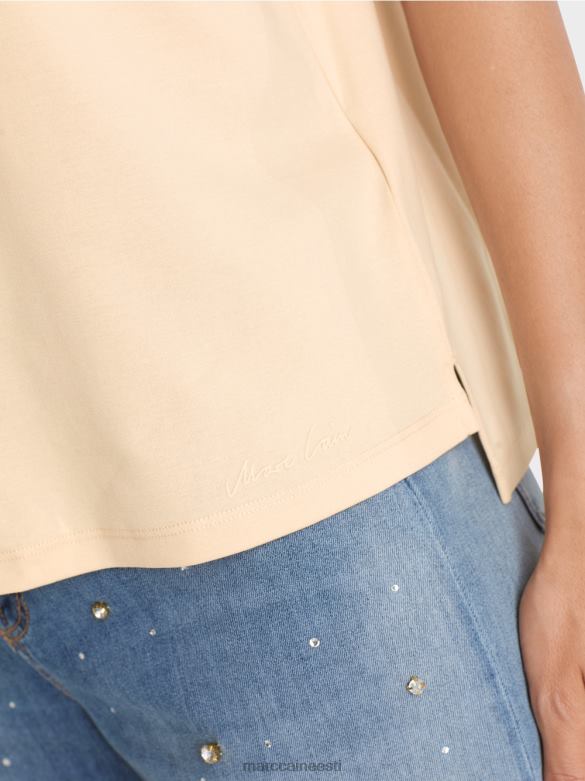 Marc Cain Riietus laia kaelusega t-särk J8DT1275 tume kreem