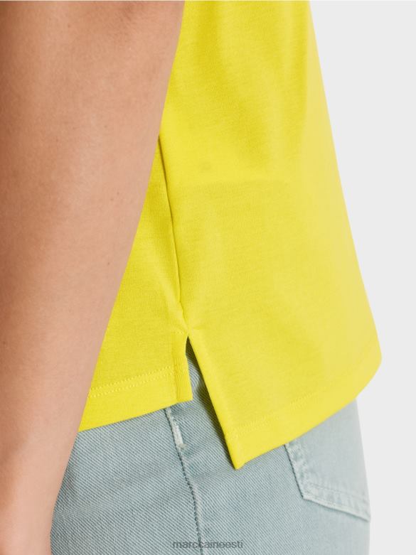 Marc Cain Riietus laia kaelusega t-särk J8DT1313 pehme sidrun