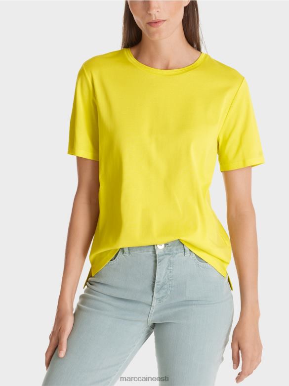 Marc Cain Riietus laia kaelusega t-särk J8DT1313 pehme sidrun