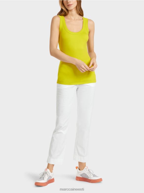 Marc Cain Riietus laiade rihmadega tank top J8DT1387 kerge limeaad