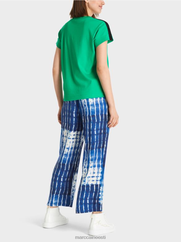 Marc Cain Riietus õlanööbiga t-särk J8DT1358 särav basiiliku leht