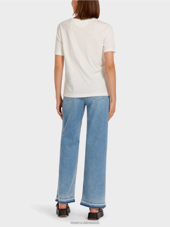 Marc Cain Riietus leopardipea motiiviga t-särk J8DT1425 määrdunudvalge