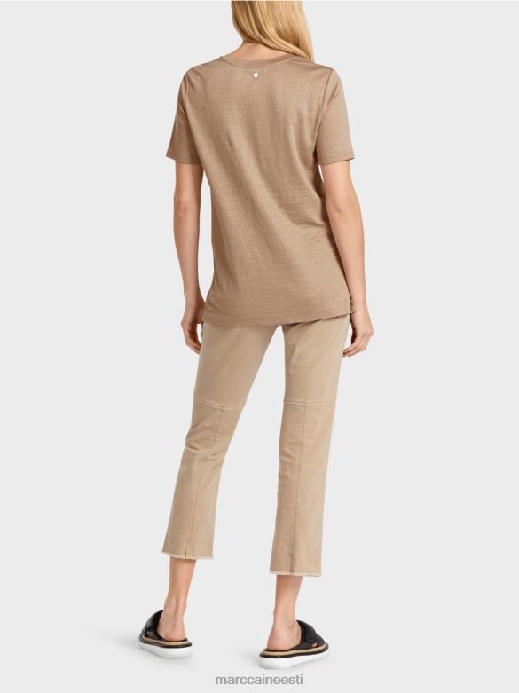 Marc Cain Riietus linasegust t-särk J8DT1400 sügav liiv