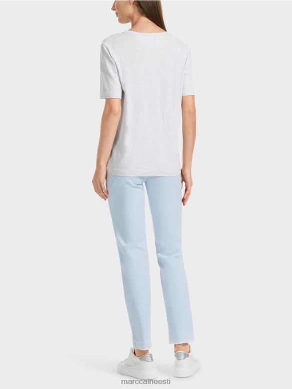 Marc Cain Riietus litrite motiiviga t-särk J8DT1310 hõbehall