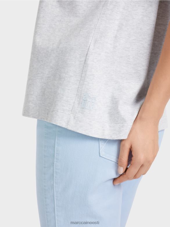 Marc Cain Riietus litrite motiiviga t-särk J8DT1310 hõbehall