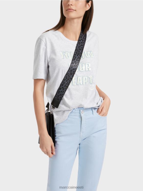 Marc Cain Riietus litrite motiiviga t-särk J8DT1310 hõbehall