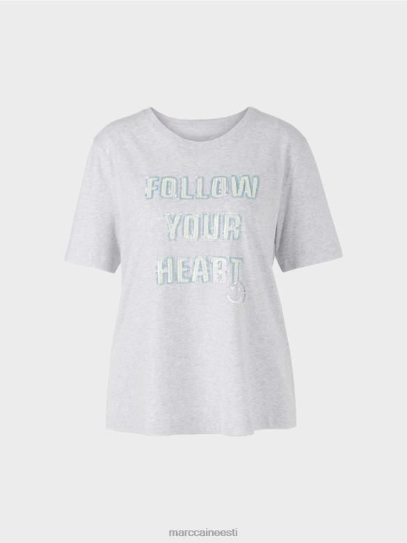 Marc Cain Riietus litrite motiiviga t-särk J8DT1310 hõbehall