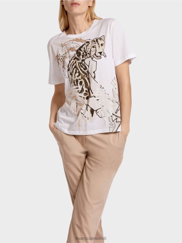 Marc Cain Riietus loomamotiividega t-särk J8DT1402 sügav liiv