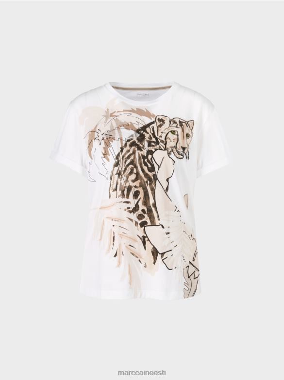 Marc Cain Riietus loomamotiividega t-särk J8DT1402 sügav liiv