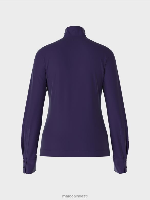 Marc Cain Riietus mansettidega varrukatega t-särk J8DT1458 kuninglik lilla