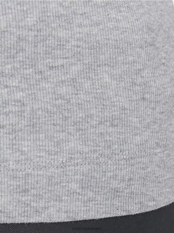 Marc Cain Riietus ümara kraega lühikeste varrukatega särk J8DT1488 hall