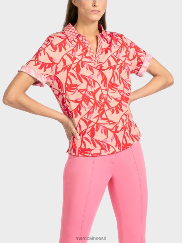 Marc Cain Riietus mustriga polosärk J8DT1421 särav päevitus