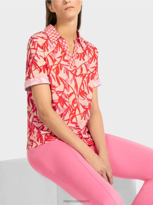 Marc Cain Riietus mustriga polosärk J8DT1421 särav päevitus