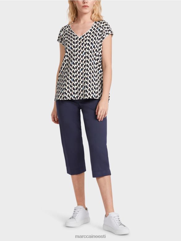 Marc Cain Riietus mustriga segu soonik T-särk J8DT1355 kesköösinine