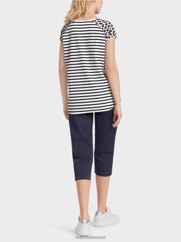 Marc Cain Riietus mustriga segu soonik T-särk J8DT1355 kesköösinine
