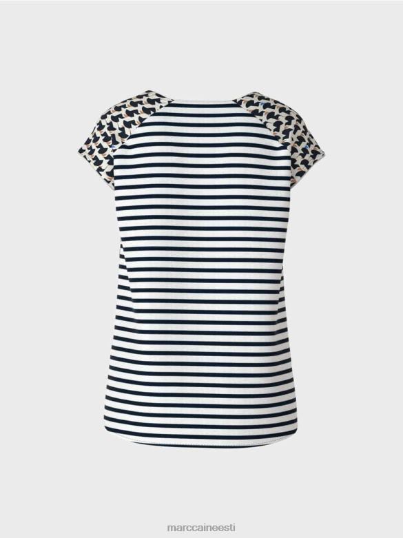 Marc Cain Riietus mustriga segu soonik T-särk J8DT1355 kesköösinine