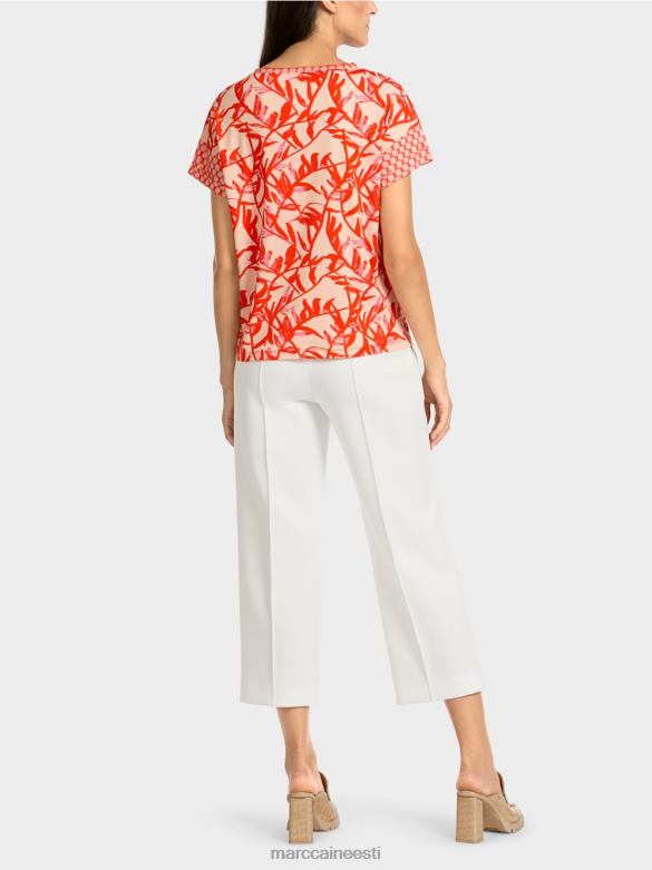 Marc Cain Riietus mustriga t-särk J8DT1423 särav päevitus