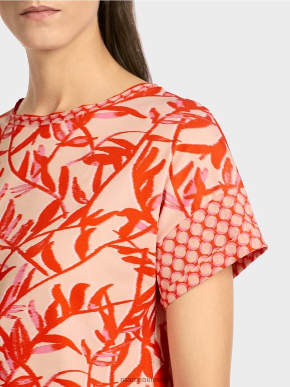 Marc Cain Riietus mustriga t-särk J8DT1423 särav päevitus