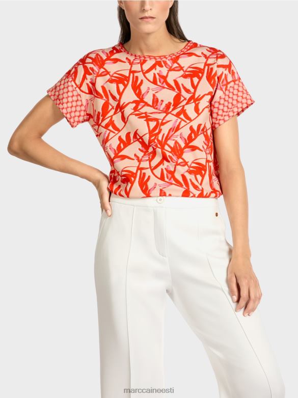 Marc Cain Riietus mustriga t-särk J8DT1423 särav päevitus