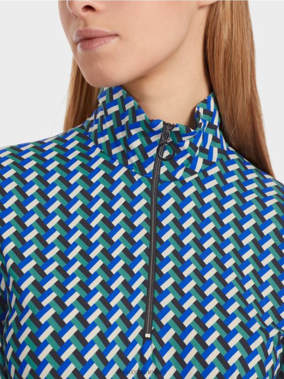 Marc Cain Riietus mustriline püstkraega t-särk J8DT1231 emailiga