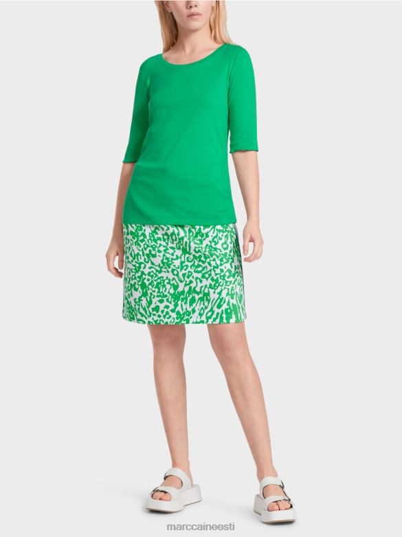 Marc Cain Riietus naiseliku dekolteeosaga t-särk J8DT1364 särav basiiliku leht