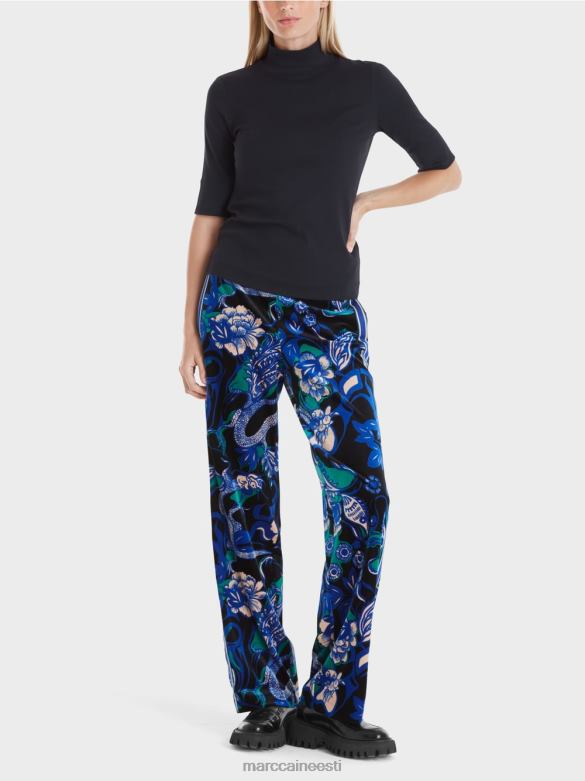 Marc Cain Riietus püstkrae ja 3/4-varrukatega särk J8DT1230 kesköösinine