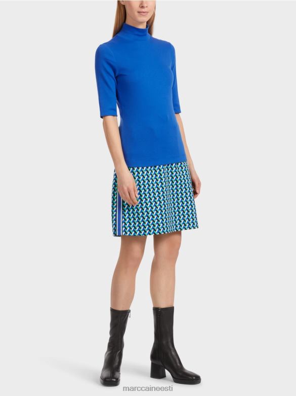 Marc Cain Riietus püstkrae ja 3/4-varrukatega särk J8DT1232 särav kuninglik sinine