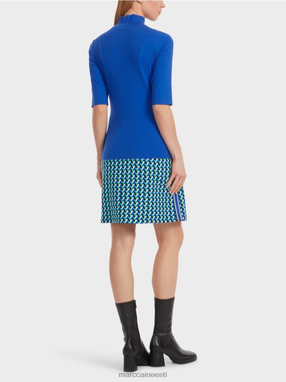 Marc Cain Riietus püstkrae ja 3/4-varrukatega särk J8DT1232 särav kuninglik sinine