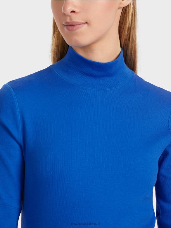 Marc Cain Riietus püstkrae ja 3/4-varrukatega särk J8DT1232 särav kuninglik sinine