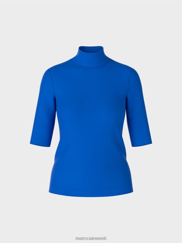 Marc Cain Riietus püstkrae ja 3/4-varrukatega särk J8DT1232 särav kuninglik sinine