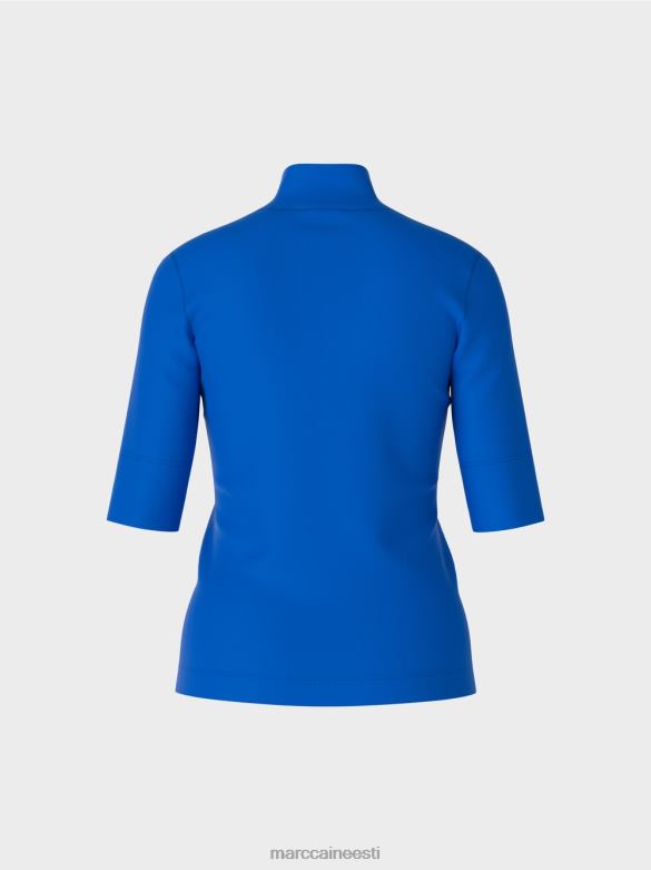 Marc Cain Riietus püstkrae ja 3/4-varrukatega särk J8DT1232 särav kuninglik sinine