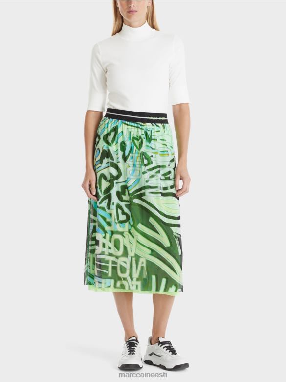 Marc Cain Riietus püstkrae ja 3/4-varrukatega särk J8DT1296 määrdunudvalge