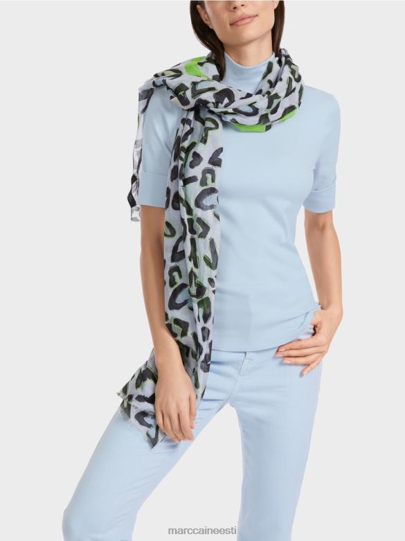 Marc Cain Riietus püstkrae ja 3/4-varrukatega särk J8DT1297 pehme pulber sinine