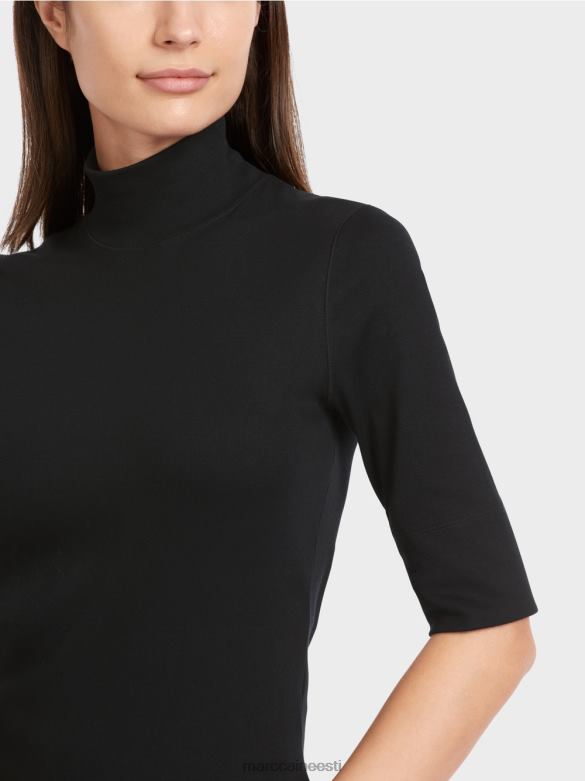 Marc Cain Riietus püstkrae ja 3/4-varrukatega särk J8DT1311 must